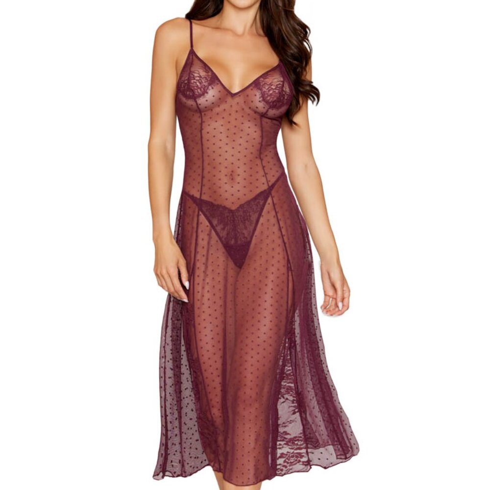 Dreamgirl Cherry Mesh Gown - Small